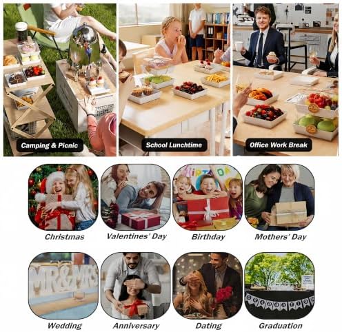 50Pcs Small Charcuterie Boxes with Clear Lids 5x5 Inch - Image 5