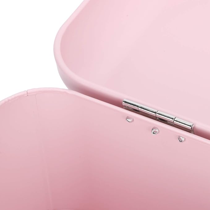 Pink Metal Bread Box, Large Kitchen Counter Storage Container with Lid - Image 7