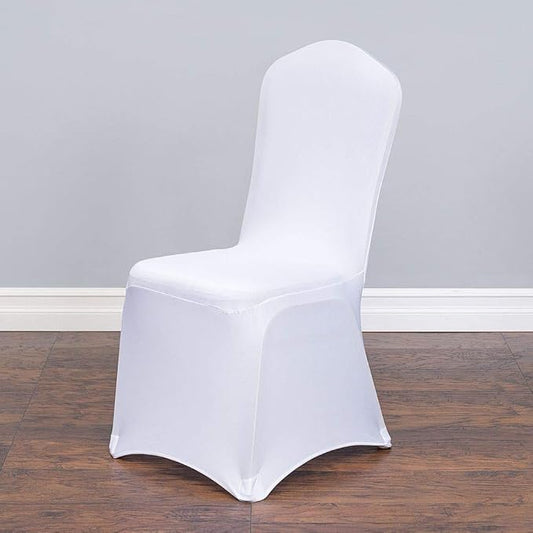 Linenlanding Set of 1/10/50Pcs Hotel Banquet Dining Spandex Stretch Chair Covers - Wedding Reception Banquet Party Restaurant, 17 Colors! (10, White) by LTC+LINENS