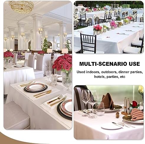 Fitable 6 Pack White Table Cloths 70x120 Inch for 6-8 Ft Rectangle Tables - Image 5
