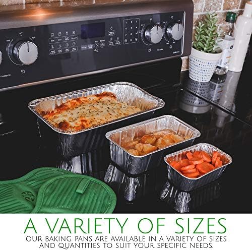 PLASTICPRO [5 Lb 25 Pack Disposable Loaf Pans Aluminum Tin Foil Meal Prep Bakeware - Cookware Perfect for Baking Cakes, Bread, Meatloaf, Lasagna 5 Pound 12.5'' X 6.25'' X 3.5'' - Image 4