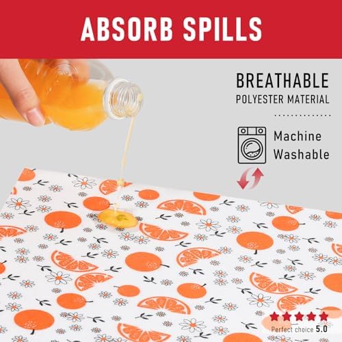 Cooyes Shelf Liners, 2-in-1 Non-Slip Fridge Mats, Absorb Excess Moisture, No-BPA Multiple Sizes for Glass Shelves, Kitchen Cabinets, Drawers (17.7 W x 24 L Inches, Dasiy-6 Pack) - Image 5