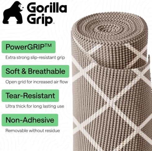 GORILLA GRIP powerGRIP Drawer Shelf and Cabinet Liner, 20" x30', Beige - Image 2
