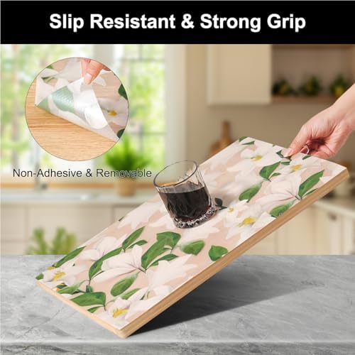 Cooyes Shelf Liner – Premium Non-Adhesive Cabinet & Drawer Liner for Kitchen – Waterproof Shelf Paper with Modern Pattern – Durable EVA Cabinet Mat – Easy to Cut （24" W x 360" L） - Image 2