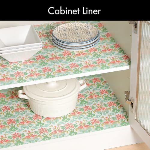 Cooyes Shelf Liner for Kitchen Cabinets – Non-Adhesive Waterproof Drawer Liner – Durable EVA Material Easy-to-Cut Shelf Paper for Refrigerator, Cupboard, Dresser with Modern Pattern - Image 3