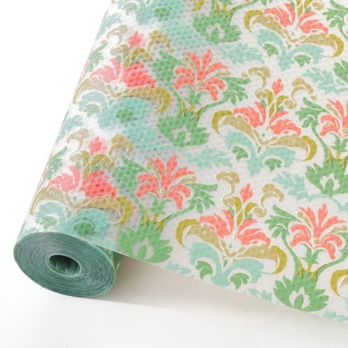 Cooyes Shelf Liner for Kitchen Cabinets – Non-Adhesive Waterproof Drawer Liner – Durable EVA Material Easy-to-Cut Shelf Paper for Refrigerator, Cupboard, Dresser with Modern Pattern by Cooyes