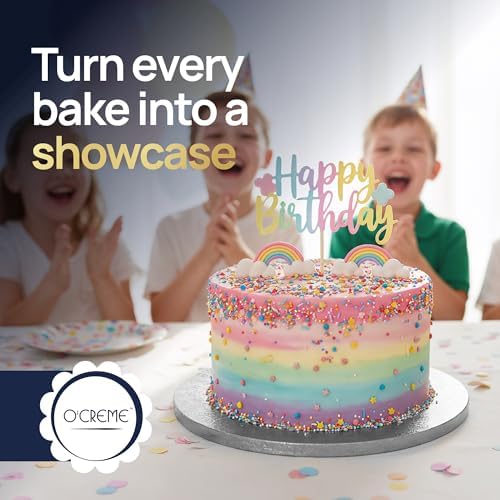 O'Creme Round Cake Drum Board Silver Foil 10 Inch 1/2" Thick 5 Pack | Sturdy, disposable silver foil cake circles with an elegant design. Each board supports tiered or sculpted cakes beautifully. - Image 7