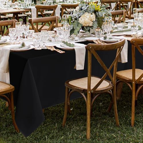 Fitable 8 Pack Black Tablecloths 70x120 Inch for 6-8 Ft Rectangle Tables - Image 2