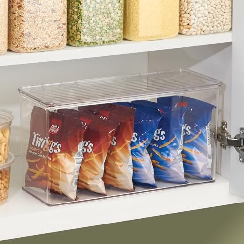 iDesign Plastic Stackable Hinged-Lid Storage Box - Set of 4 - Clear - Image 6