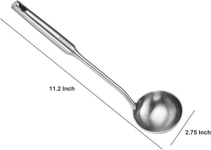 Soup Ladle,304 Stainless Steel Cooking Ladle with Long Handle,3.9 Inch - Image 2