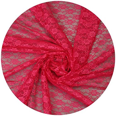VDS Pack of 25 Floral Lace Table Runners Centerpiece Cloth Linen for Wedding Bithday Graduation Engagement Ceremony Events Party Banquets Table Decoration (12x108 inch) (Magenta) - Image 4
