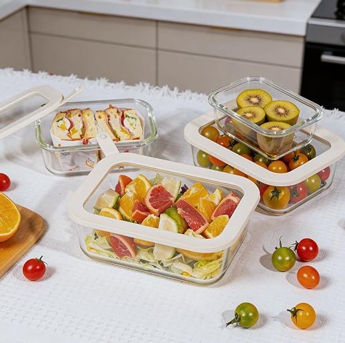 Urban Green Glass Food Storage Containers with Glass Lids, Microwave Safe Food Container Set, Aitight Meal Prep Container Set, LeakProof, 100% Plastic Free, 4 Pack - Image 7