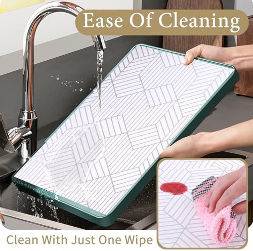 Shelf Liners for Kitchen Cabinets 12in x 20FT, Non Adhesive Cabinet Liner Strong Non-Slip Thickened Silver Geometric Easy to Clean for Shelf, Cabinet, Refrigerator with Knife and Tape Measure - Image 3