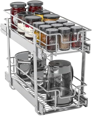Pull Out Cabinet Organizer,9¼'' Slide Out Kitchen Organizers and Storage by ZOINLIY