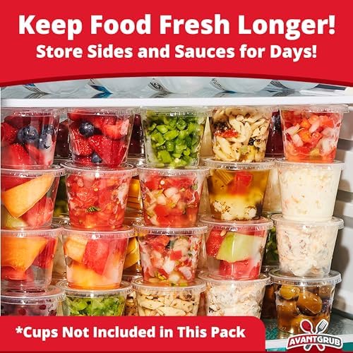 Leakproof, BPA Free 5.5 oz Souffle Lids 500 PK. Stackable Lids for Containers for Sampling, Salad Dressing, Sauce or Jello Shots. Plastic Food Prep Supplies for Restaurant, Cafe, Catering, Deli, Party - Image 4