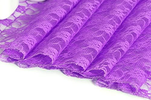 MDS Pack of 12 Wedding 12 x 108 inches Lace Table Runner for Wedding, Decorations for Birthday Parties, Banquets, Graduations, Engagements, Suitable All Dinner Tables - Lavender - Image 5