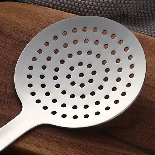 6 Pcs Silver Skimmer Spoon, Stainless Steel Titanium Plated Slotted Ladle Spoon Set Multi-functional Hot Pot Fat Strainer, Kitchen Cooking Utensil Dishwasher Safe(13 inches/33cm) - Image 4