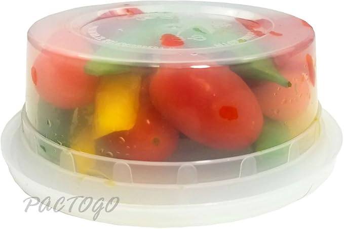 PCM 8 16 32 oz. Round Plastic Deli Soup Containers w/Lids Microwavable BPA Free (Pack of 6 Sets Each) - Image 7