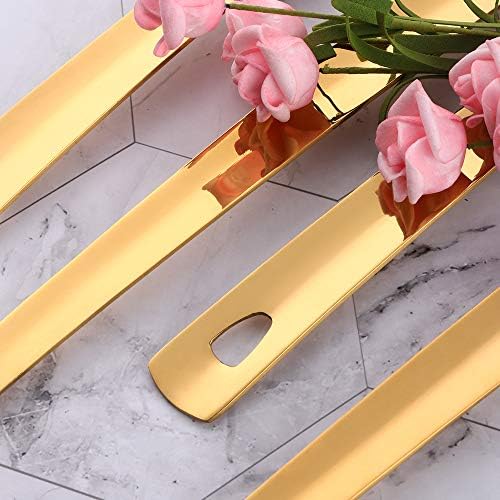 6 Pcs Gold Small Serving Spoon, Stainless Steel Titanium Plated Serving Spoons Set Mirror Finish for Elegant Buffet Banquet Party Holiday Dinner serving, Dishwasher Safe(9.7 inches/24.6cm) - Image 6