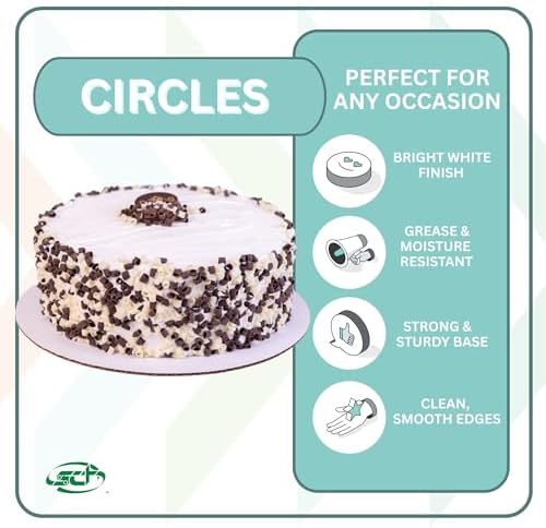 SCT Bright White Cake Circles, 12" Diameter, White, Paper, 100/Carton - Image 3