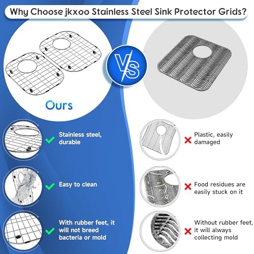 2Pack Stainless Steel Sink Protectors, 13"x16" & 11.2"x14.5" - Image 4
