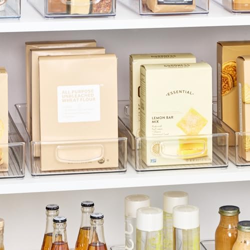 iDesign Stackable Clear Plastic Extra Long Pantry Organizers, 4-Pack | Cabinet Storage Bins, For Kitchen - Image 3