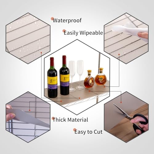 Poofzy Wire Shelf Liner 18" x 48", Set of 5 Gray - Image 4