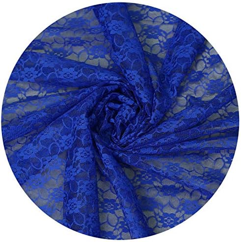 VDS Pack of 25 Floral Lace Table Runners Centerpiece Cloth Linen for Wedding Bithday Graduation Engagement Ceremony Events Party Banquets Table Decoration (12x108 inch) (Royal Blue) - Image 4