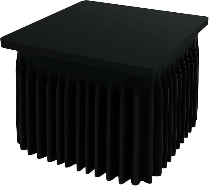 Smiry Spandex Elastic Fitted Table Cloth Skirt for 3FT Square Table by Smiry