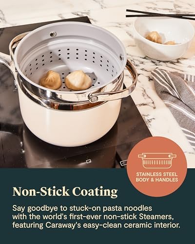 Caraway Steamer, Stainless Steel Steamer with Handles - Image 5