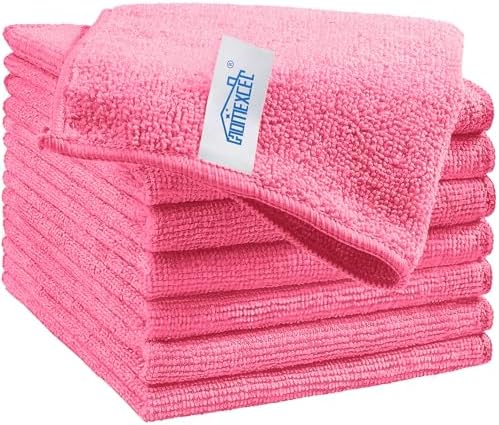 HOMEXCEL 8PK Microfiber Cleaning Cloth, Cleaning Rags for Home, 11.5x11.5in by HOMEXCEL