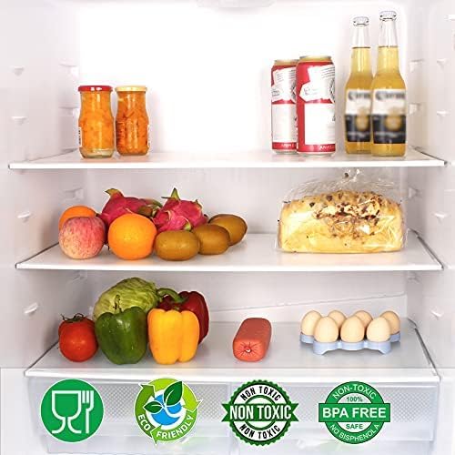 Glomen Refrigerator Liners, Fridge Mats, Washable Oil-Proof Fridge Pads Shelves Drawer Cabinet Liners, 17.5 Inches x 20 FT, Refrigerator Mats for Shelves (17.5 Inches x 20 FT)… - Image 2