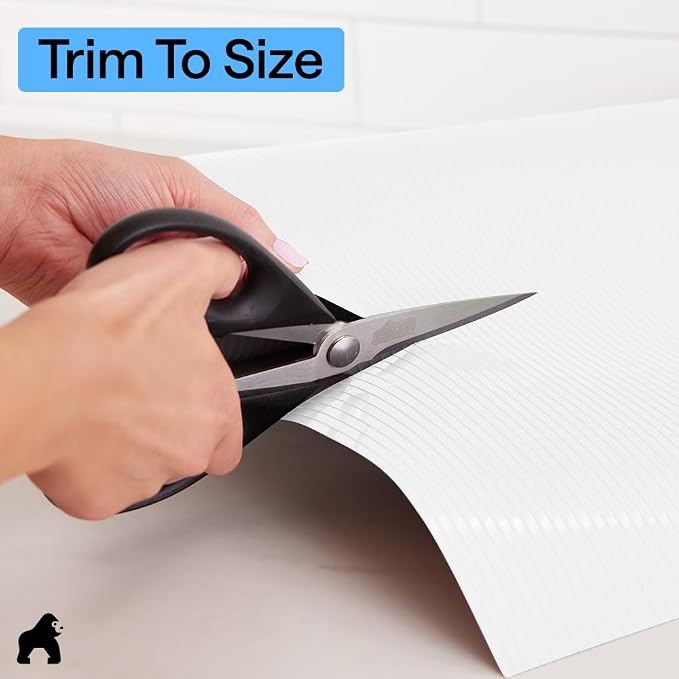 GORILLA GRIP Shelf Liner, Non-Adhesive Cabinet Liners, 17.5" x30' White - Image 8