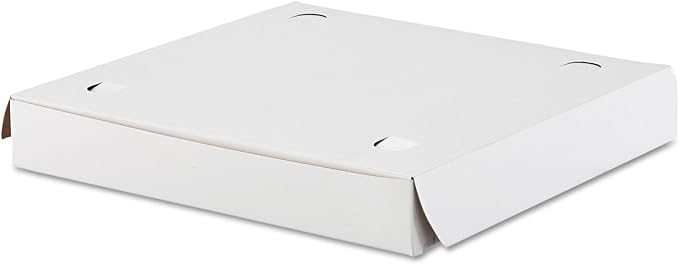 Southern Champion Tray 1401 Clay Coated Kraft Paperboard White Pizza Box, 8" Length x 8" Width x 1-1/2 Height (Case of 100) - Image 3