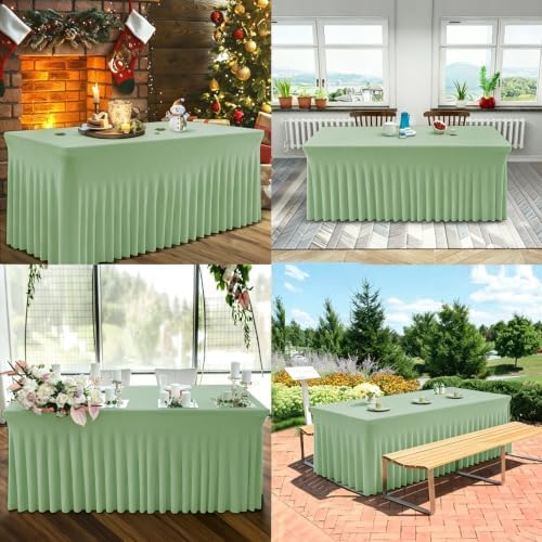 BDDC One-Piece Spandex Table Cloth Skirt for 4FT Rectangle Tables - Image 6