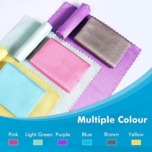 Streak Free Window Cleaning Cloth Miracle Microfiber Cloths for Glass,Kitchen,Counter,Mirror Lint Free Dish Drying Cloths Glass Polishing Rag,All-Purpose,Reusable,Fish Scale Nanoscale towel Pack of 12 - Image 3