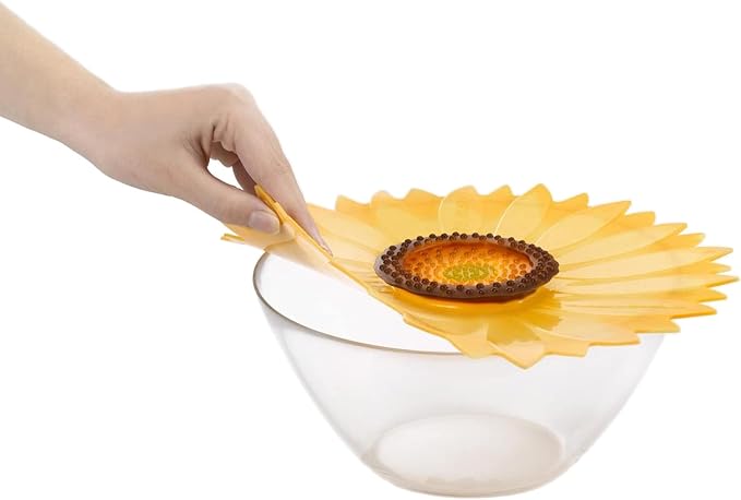 Charles Viancin - Sunflower Silicone Lid for Food Storage and Cooking - 11''/28cm - Airtight Seal on Any Smooth Rim Surface - BPA-Free - Oven, Microwave, Freezer, Stovetop and Dishwasher Safe - Image 5