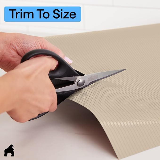 GORILLA GRIP Shelf Liner, Non-Adhesive Cabinet Liners, 24" x30' Beige - Image 8