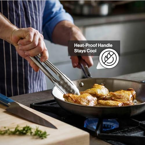 Misen 5-Ply Stainless Steel Cookware Set - Versatile, Dishwasher Safe - 5-Piece Set - 10" Skillet, 3 QT Saute Pan + Lid, 3 QT Saucier + Lid - Image 5