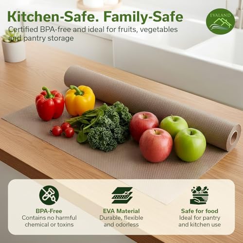 EVALAND Shelf Liner Cabinet Liner Non-Adhesive Drawer Liner 12 in x 33 FT - Image 6