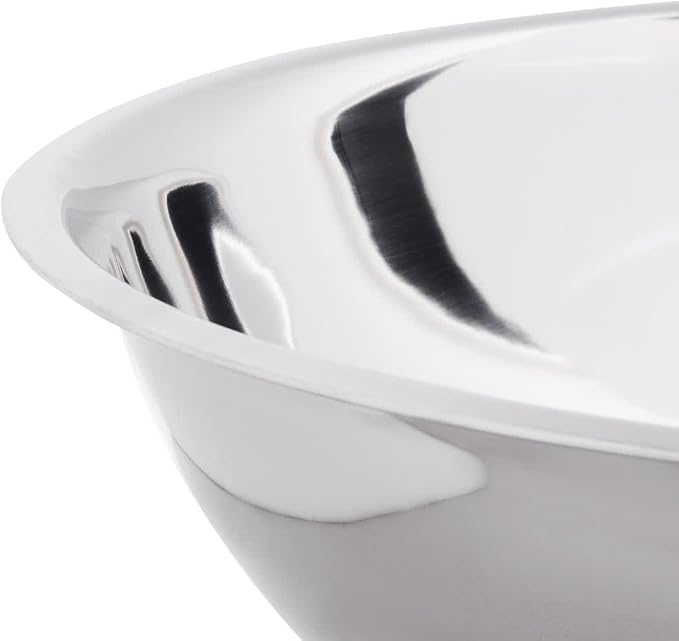 Betolla 16 Quart Stainless Steel Mixing Bowl – Medium Weight Flat Base Prep Bowl with Polished Mirror Finish for Baking, Cooking & Food Prep - Image 4