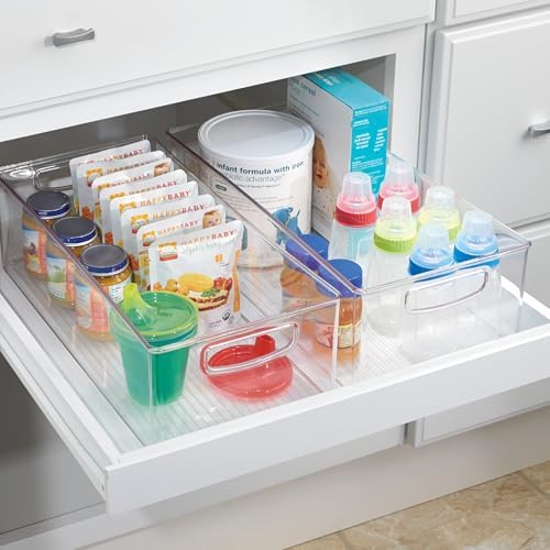 iDesign Stackable Storage Bin, Set of 4, Clear | Organizer Bin for Kitchen and Pantry, Made in USA - Image 3