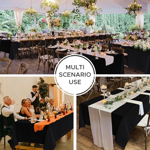 Fitable 8 Pack Black Tablecloths 70x120 Inch for 6-8 Ft Rectangle Tables - Image 3