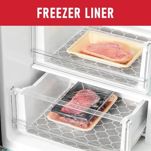 Cooyes French Door Refrigerator Liners 24" x 240", Absorbent Strong Grip Fridge Mats Machine Washable, Non-Adhesive Refrigerator Shelf Liner for Fridge Bins & Kitchen Cabinets, Gray - Image 6