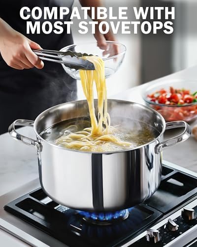 Cooks Standard Multi-Ply Clad Stainless Steel 4-Quart Stockpots with Lid - Image 3