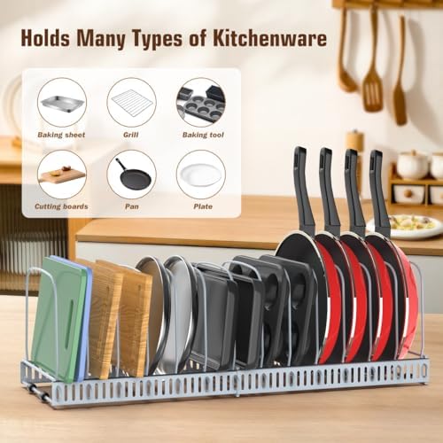 Housolution Cutting Board and Baking Tray Cookie Sheet Organizer, Gray - Image 2