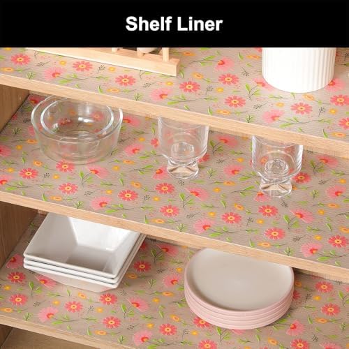 Cooyes Shelf Liner – Premium Non-Adhesive Cabinet & Drawer Liner for Kitchen – Waterproof Shelf Paper with Modern Pattern – Durable EVA Cabinet Mat – Easy to Cut （24" W x 120" L） - Image 2
