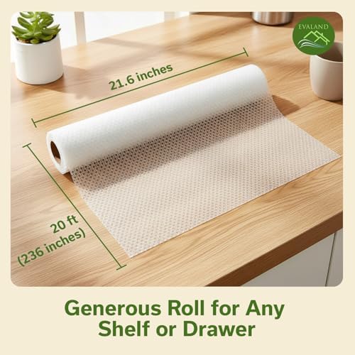 EVALAND Shelf Liner Cabinet Liner Non-Adhesive Drawer Liner 21.6 in x 20 FT - Image 2
