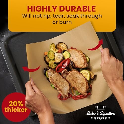 Precut Parchment Paper Sheets 12x16", 220 Pcs for Half Sheet Pans | 220 Pcs by Baker's Signature – Non-Stick Half Sheet Liner – Greaseproof, Will Not Curl or Burn, Non-Toxic up to 450°F - Image 4