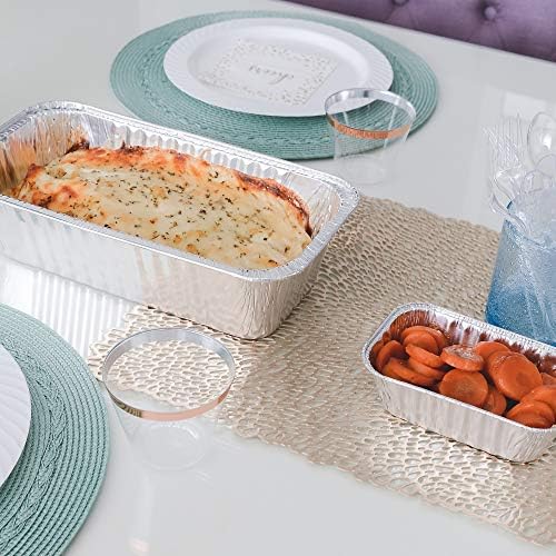 PLASTICPRO [3 Lb 10 Pack Disposable Loaf Pans Aluminum Tin Foil Meal Prep Bakeware - Cookware Perfect for Baking Cakes, Bread, Meatloaf, Lasagna 3 Pound 11'' X 5'' X 2.75'' - Image 6